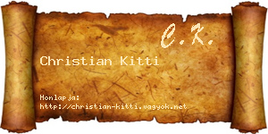 Christian Kitti névjegykártya